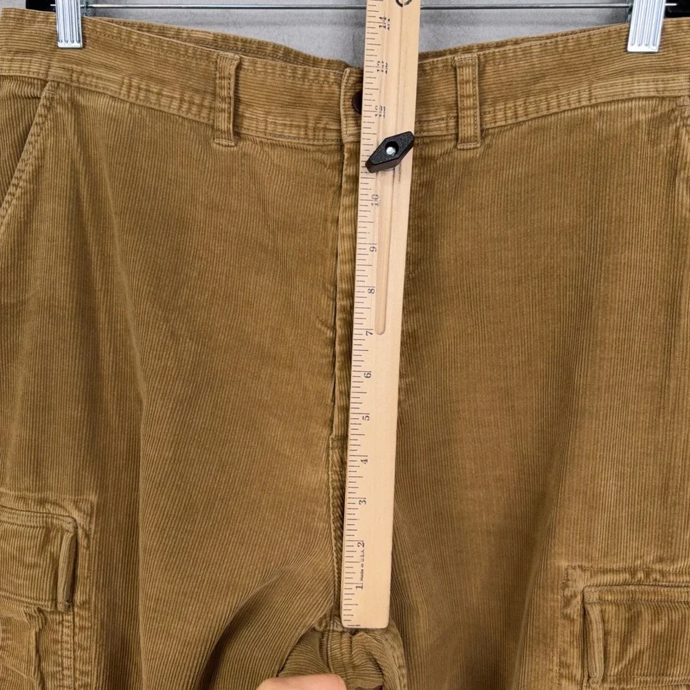 Vintage Polo Ralph Lauren Pants Mens 38/30 Tan Corduroy Utility Cargo Gorpcore